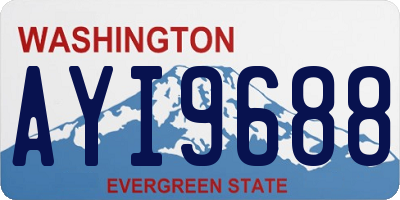WA license plate AYI9688