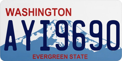 WA license plate AYI9690