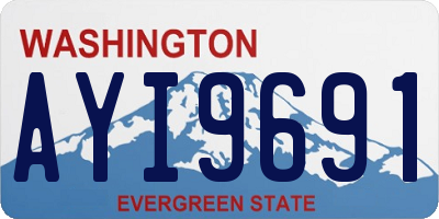 WA license plate AYI9691