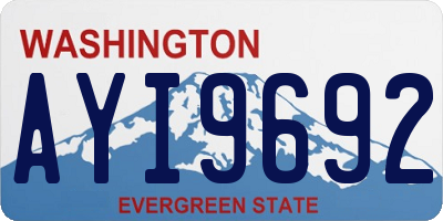 WA license plate AYI9692
