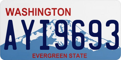 WA license plate AYI9693