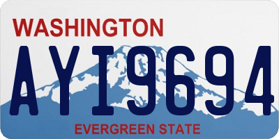 WA license plate AYI9694