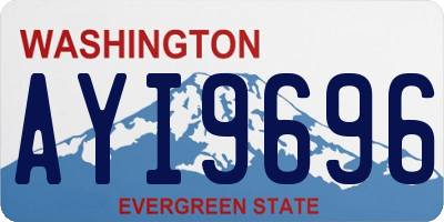 WA license plate AYI9696