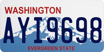 WA license plate AYI9698
