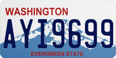 WA license plate AYI9699