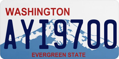 WA license plate AYI9700