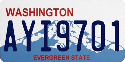 WA license plate AYI9701