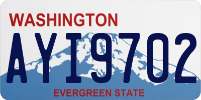 WA license plate AYI9702