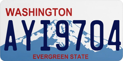 WA license plate AYI9704