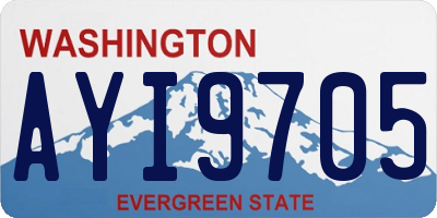 WA license plate AYI9705