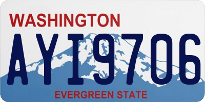 WA license plate AYI9706