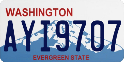 WA license plate AYI9707