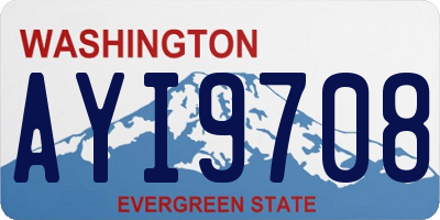 WA license plate AYI9708