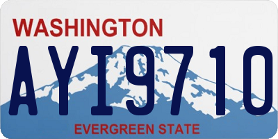 WA license plate AYI9710