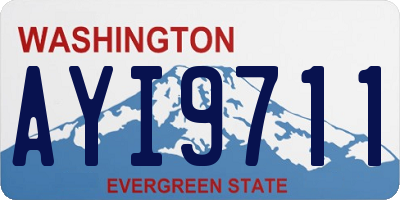 WA license plate AYI9711