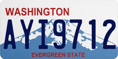 WA license plate AYI9712