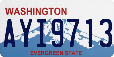 WA license plate AYI9713