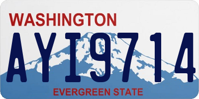 WA license plate AYI9714