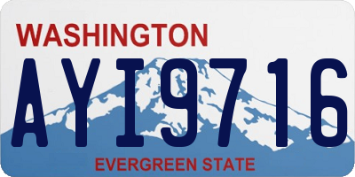 WA license plate AYI9716