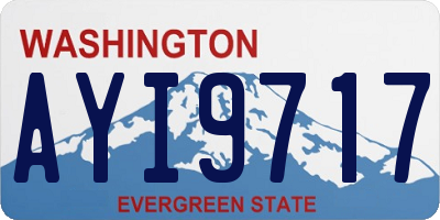 WA license plate AYI9717