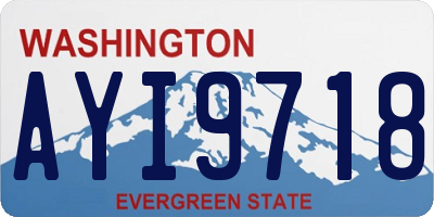 WA license plate AYI9718