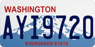 WA license plate AYI9720