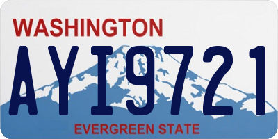 WA license plate AYI9721
