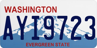 WA license plate AYI9723