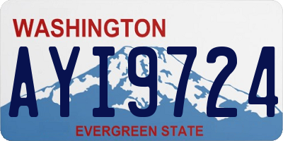 WA license plate AYI9724