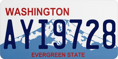 WA license plate AYI9728