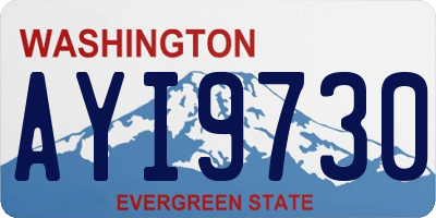WA license plate AYI9730