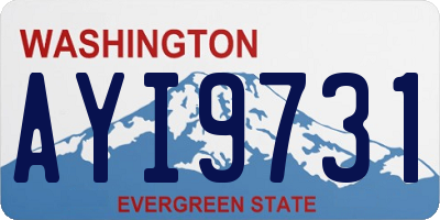 WA license plate AYI9731