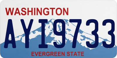 WA license plate AYI9733