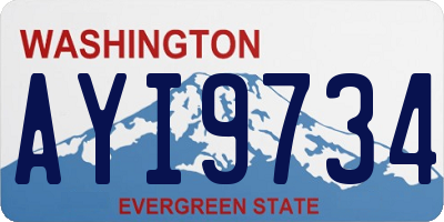 WA license plate AYI9734