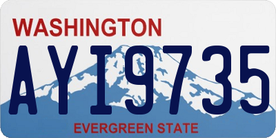 WA license plate AYI9735