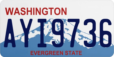 WA license plate AYI9736