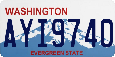 WA license plate AYI9740