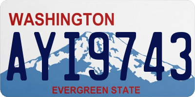 WA license plate AYI9743