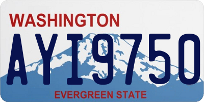 WA license plate AYI9750