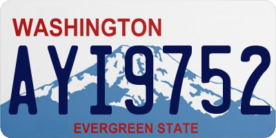 WA license plate AYI9752