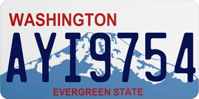 WA license plate AYI9754