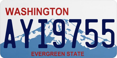 WA license plate AYI9755