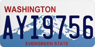 WA license plate AYI9756
