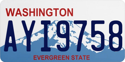WA license plate AYI9758