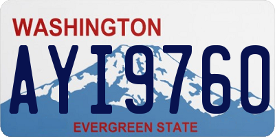 WA license plate AYI9760