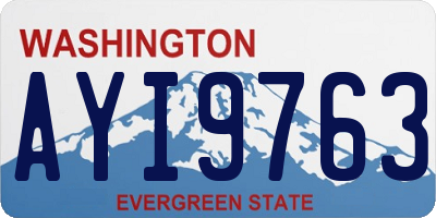 WA license plate AYI9763