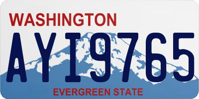 WA license plate AYI9765