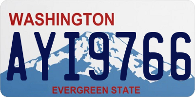 WA license plate AYI9766