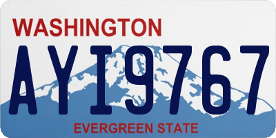 WA license plate AYI9767