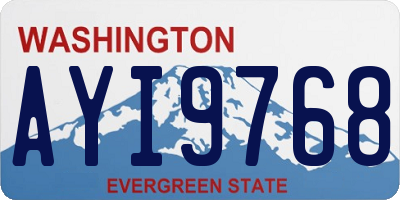 WA license plate AYI9768